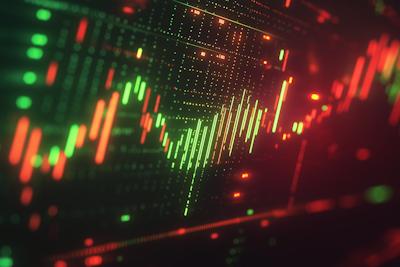 Gráficos de inversión y análisis financiero en pantalla de ordenador
